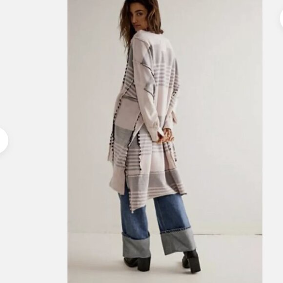 Free People Off The Shelf Maxi Top, Size Large, NWOT, Pink Combo Color - Picture 3 of 8